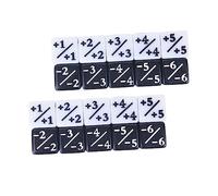 FUNNETOYU 20pcs Acrylic Dice Counters Black White Math Gaming Accessory for Educational Use Classroom Teaching Elementary Schools Birthday Parties