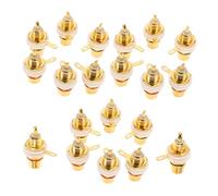 FUNNETOYU 20PCS Audio Spade Connectors for Speaker Wire Terminal Socket Panel Mount Compact Design for DIY and Professional Amplifier Terminal Connectors High Fidelity Sound Transmission