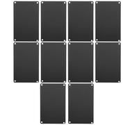 FUNNETOYU 20pcs Black Aluminum Engraving Metal Blank Name Tags 100x50mm Rectangle Stamping Plates for Office Desk Labels and DIY Engraved Identification Signs