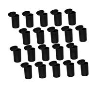 FUNNETOYU 20pcs Black Film Canisters with Lids Lightproof Storage Tubes for Camera Reel Protection Compact Reusable Cylinders for Bead Organization and Small Craft Supplies