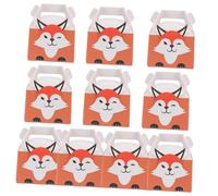 FUNNETOYU 20Pcs Cartoon Animal Candy Boxes Party Gift Cases Fox Pattern Paper Boxes for Biscuits Sweets Chocolates Shower Thank You Gifts