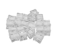 FUNNETOYU 20pcs Fake Ice Cubes, Plastic Square Decor for Bar Decor and Photography Props, Lightweight, Damage-resistant, Realistic Appearance