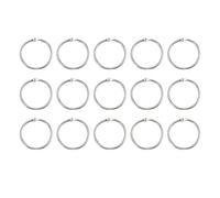 FUNNETOYU 20pcs Metal Loose Leaf Binder Rings in Silver, Photo and Invoice Clip Holder, Lock Feature for Additional Security, Sturdy and Rust-Resistant Keychain Rings for Office