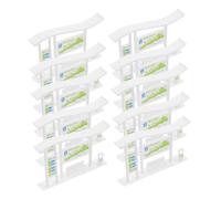 FUNNETOYU 20PCS Miniature Bus Station Model for Dollhouse Urban Layouts Realistic Plastic Landscaping Props White City Transit Stop for Photography and Scenic Decoration