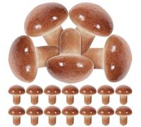 FUNNETOYU 20pcs Realistic Foam Mushroom Decor with Simple Design, Easy to Clean Simulated Mushroom Figures for Early Childhood Teaching Prop and Decorative Still Life