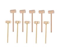 FUNNETOYU 20Pcs Wooden Hammer Set for Crab Cracking Seafood Mallets Educational Hammering for Boys for DIY Projects and Kitchen Use