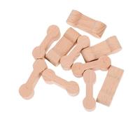 FUNNETOYU 20pcs Wooden Train Track Connectors Dog Bone Shape Track Connector for Railway Simulation Playset Model Trains