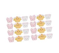 FUNNETOYU 24pcs Animal Cake Wrappers Easter Bunny Rabbit Cupcake Cases Farm Animal Party Decorations