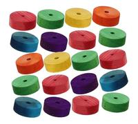 FUNNETOYU 24Pcs Colored Wooden Wheels Car Wheels DIY Craft Building Model Educational for Boys and Enhance Hand-eye Coordination with Premium Wood Material