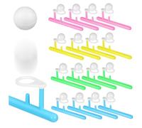 FUNNETOYU 24pcs Floating Blow Ball Game with Balls for Indoor Outdoor Family Party Fun Montessori Educational for All Ages Easy Air Blowing Balance Play