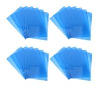 FUNNETOYU 24pcs L Shaped Folder Waterproof Plastic Document Organizer with Corner Lock, A4 Filing Supplies with Multipage Capacity, Blue School and Office File Folder for Meetings