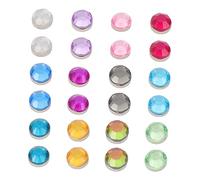 FUNNETOYU 24Pcs Magnetic Wine Glass Markers Colorful Acrylic Cup Labels for Parties Prevent Glass Interchange Vibrant Drink Charms for Cocktails Dinners and Gatherings