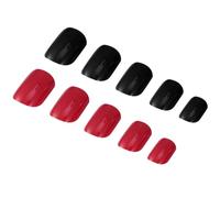 FUNNETOYU 24pcs Removable Short Square False Nail Tips Nail Art Stickers for Women Comfortable Manicure for Wedding Prom Halloween Valentine S Day
