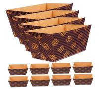 FUNNETOYU 25pcs Disposable Paper Bread Loaf Pans Thickened High Temperature Resistant Baking Paper Molds Cake Liners for Weddings Birthdays Tea Parties and Showers
