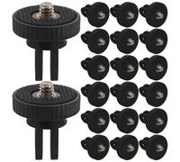 FUNNETOYU 25Pcs Metal Camera Screw Mount Adapter Tripod Connector 1/4" Threaded Tripod Camera Mount Plate for Professional Photography and Home Studio Accessories