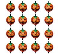 FUNNETOYU 25pcs Orange Aluminium Film Halloween Balloon Set Pumpkin Head Shape Scary Party Decoration Balloons for Halloween Party