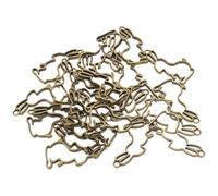 FUNNETOYU 25pcs Rabbit Shaped Metal Bezel Charms for Jewelry Making with Smooth Surface and Easy to DIY Design, for Making Bracelets and Anklets in Golden Colour
