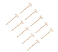 FUNNETOYU 25pcs Solid Wood Mini Beat Mallets Wooden Crab Lobster Hammer for Seafood Shellfish Cracking Smooth Surface Cake Smash Tool Color