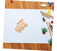 FUNNETOYU 25pcs Unfinished Wooden Vehicle Shapes DIY Craft Cutouts for Painting Safe Friendly Wood Embellishments Family Bonding Activity with Diverse Truck Helicopter Car Designs