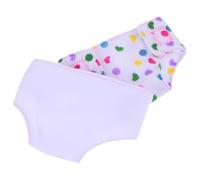 FUNNETOYU 2pcs Adjustable Reusable Doll Diapers Cloth Doll Underwear for Pretend Play Cute Designs for Accessories for Imaginative Play