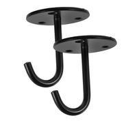 FUNNETOYU 2pcs Black Ceiling Wall Hooks Heavy Duty U Shaped Mount Hooks for Hanging Plants Coats Towels Easy Install for Home Organization and Decorative Storage