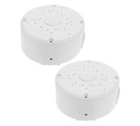 FUNNETOYU 2PCS Cctv Junction Box Outdoor Security Camera Mount Base with Dome Shape and Design for Bullet Dome Cameras Weather-resistant Outdoor Holder for Parks Communities Schools