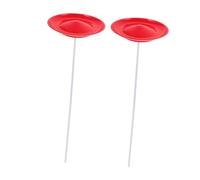 FUNNETOYU 2pcs Circus Performance Spinning Plates with Balance Sticks Lightweight Juggling Disks for Acrobatic Stage Shows Easy to Learn Skill Game for Beginners and Professionals