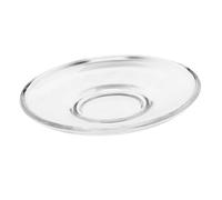 FUNNETOYU 2Pcs Clear Glass Tea Plates Saucers Transparent Round Glass Plates for Household Kitchen Tableware Eco Friendly Design