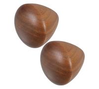 FUNNETOYU 2pcs Coffee Grinder Handle Replacement Knob Walnut Wood Smooth Surface Finish Ergonomic Grip Compatible with Vintage Coffee Grinder Home Kitchen Use