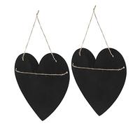 FUNNETOYU 2pcs Decorative Hanging Chalkboard Signs Small Blackboard Message Board for Home Decor Weddings Parties and Crafts Easy to Write and Change Messages