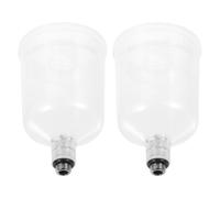 FUNNETOYU 2pcs Detachable Split-style Airbrush Spray Paint Cups Plastic Replaceable Pigment Paint Water Pots Lightweight Airbrush Accessory for Fine Art Projects