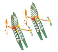 FUNNETOYU 2Pcs DIY Rubber Band Powered Glider Model Set Educational for Engaging Handcraft Activity to Enhance Creativity and Logical Thinking Random Color