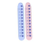 FUNNETOYU 2pcs Educational Math Study Rulers for Double-line Arithmetic Practice Tools in Blue Pink Safe Preschool Math Learning Aids for Addition Subtraction Drawing and Measuring