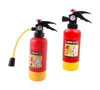 FUNNETOYU 2Pcs Fire Extinguisher Water for Fireman Costume Accessories Interactive Water Fighting Pretend Play Beach Pool Fun Safe Plastic Material