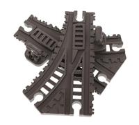 FUNNETOYU 2pcs Flexible Train Track Accessory for Plastic Railroad Track with Strategic Turns Highspeed Slope Design Compatible with Standard Train for Boys and Creative Play