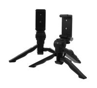 FUNNETOYU 2PCS Foldable Phone Tripod Stand Adjustable Shake Holder for Live Streaming Video Recording Portable Compatible with Various Phone Models