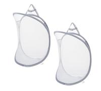 FUNNETOYU 2pcs Foldable Wall-mounted Laundry Hanging Baskets, Portable Storage Organizer for Dirty Clothes and Sundries, Household Space-saving Wall Storage Containers