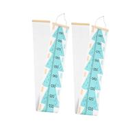 FUNNETOYU 2pcs Growth Chart Wall Hanging Ruler with Height Marker for ’s Room Nursery Decor, Green Christmas Tree Design, Height Measurement Tool for Boys