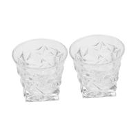 FUNNETOYU 2pcs Heat Resistant Classic Whiskey Glasses Multi-Purpose Drinks Serving Cups for Milk Wine Juice and Desserts Thickened Crystal Tumblers for Bar and Home Use