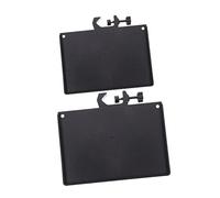 FUNNETOYU 2pcs Microphone Stand Accessory Tray with Higher Edges and Thickened Design, Plastic and Stainless Steel Clamp-on Rack for Recording, Live Broadcasting and Stage Use