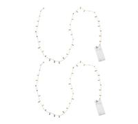 FUNNETOYU 2Pcs Miniature Dollhouse Fairy String Lights Battery Operated (Without Batteries) for Christmas Scene Crafts, Mini House Decor, Dollhouse Lighting Kit, Miniature LED Simulation