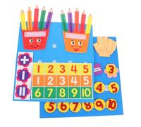 FUNNETOYU 2pcs Montessori Educational Learning for Number Counting Manipulatives Soft Nonwoven Fabric Portable Math Teaching Aids for Preschool Homeschool Classroom Use