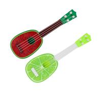 FUNNETOYU 2pcs Musical Guitar for Adorable Fruit Design Beginner Friendly Strings Instrument Early Education for Boys Fun Party Birthday Playthings