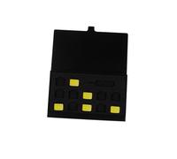 FUNNETOYU 2pcs Nano Sim Holder Memory Card Case with Needle Aluminium Alloy Slot Storage Box for Micro Sim and Data Protection Compact Travel Container Black