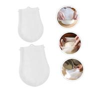 FUNNETOYU 2Pcs Non Stick Silicone Dough Kneading Bag Food Grade Kitchen Pastry Tool for Bread Noodles Dumplings Thickened Pads White Baking Supplies for Easy Homemade Dough Squeezing