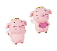 FUNNETOYU 2pcs Pig Doll Cake Decor Cute Pig Figurine Adornments for Unique Cake Decoration Safe High Grade Material for Birthday Parties and Desktop Decor Fun Photography Props