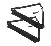 FUNNETOYU 2pcs Portable Baby Safety Belt Straps for High Chair and Shopping Cart Adjustable Toddler Harness in Black Cotton and Polyester on The Go Dining and Travel