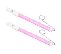 FUNNETOYU 2pcs Portable Slide Whistle Musical Instrument for Lightweight Push Pull Whistle Plaything Fun Educational Sound Maker Pink for Early Music Learning and Birthday Gifts