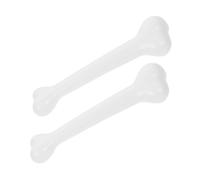 FUNNETOYU 2pcs Realistic Plastic Small Simulation Bones Halloween Decoration Props for Haunted House Graveyard Desktop Decor Lifelike Bone Prank