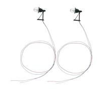 FUNNETOYU 2pcs Scale Authentic Tiny Lamps for Dollhouse Decor DIY Crafts with Easy Mounting Space Saving Design for Mini Playhouse Scenes